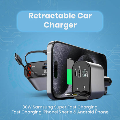 4 in 1 Retractable Charger